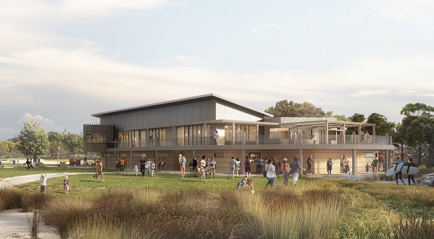 Artists impression of the redeveloped apollo bay surf life saving club