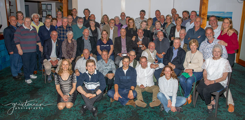 Group photo of 70th anniversary attendees