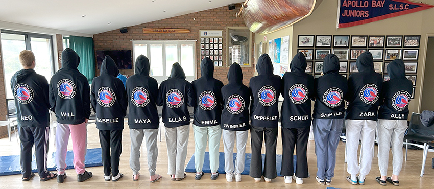 Bronze candidates in their named bronze hoodies
